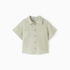 Рубашка для мальчика KAFTAN Linen, р. 34 (122-128), зеленый 10386766 - фото 12591632