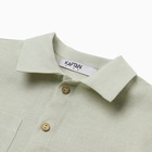 Рубашка для мальчика KAFTAN Linen, р. 34 (122-128), зеленый 10386766 - фото 12591633