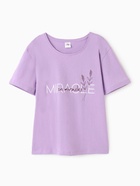 Футболка женская, цвет сиреневый, р-р 50 - Фото 5