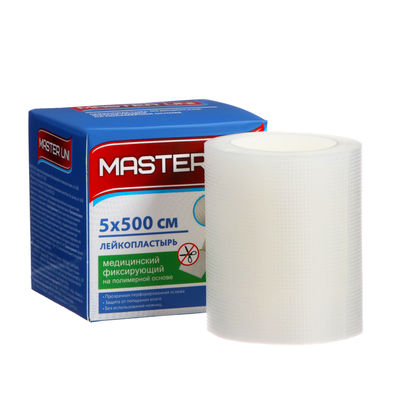 MASTER UNI лейкопластырь медицинский фиксирующий на полимерной основе, см: 5×500