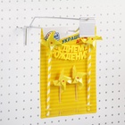 Крючок одинарный с ценникодержателем для металлической перфорированной панели, набор 5 шт. шаг 25 мм, d=5 мм, L=150 мм, цвет хром - фото 66354456