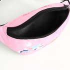 Сумка детская поясная на молнии, цвет розовый - фото 24556693