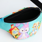 Сумка поясная детская на молнии, цвет зелёный - фото 24536650