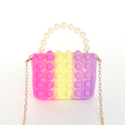 Сумка детская для девочки на замке, «Выбражулька», pop it, цвет сиреневый/жёлтый/малиновый - фото 24528595