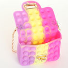 Сумка детская для девочки на замке, «Выбражулька», pop it, цвет сиреневый/жёлтый/малиновый - фото 24528596