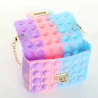 Сумка детская для девочки на замке, pop it, цвет сиреневый/розовый/голубой - фото 24528605