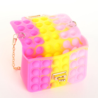 Сумка детская для девочки на замке «Выбражулька», pop it, цвет розовый/жёлтый/малиновый - фото 24528608