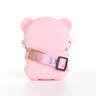 Сумка детская на молнии, цвет розовый - фото 24528625