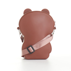 Сумка детская на молнии, цвет коричневый - фото 24528634