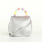 Сумка детская для девочки на клапане «Выбражулька», цвет серебряный - фото 24528688