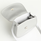 Сумка детская для девочки на клапане «Выбражулька», цвет серебряный - фото 24528689