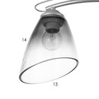 Люстра 1084/2SL 40Вт Е27 серебро 42х15х23 см BayerLux - фото 24556759