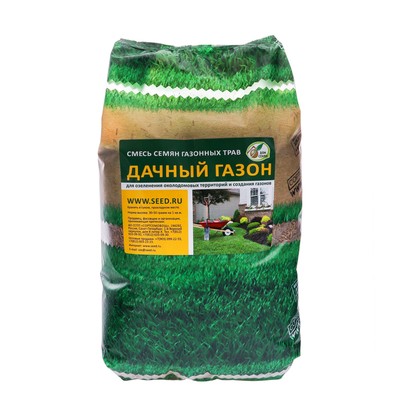 Семена газонной травы "Зеленый уголок","Дачный", 2,5 кг