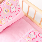 Кукольное постельное «Котята в сердцах»: простынь, одеяло 46 × 36 см, подушка 23 × 17 см - фото 4465104