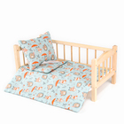 Кукольное постельное «Олени, Ёжики», х/б: простынь, одеяло 46 × 36 см, подушка 23 × 17 см - Фото 1