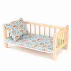 Кукольное постельное «Олени, Ёжики», х/б: простынь, одеяло 46 × 36 см, подушка 23 × 17 см - Фото 2