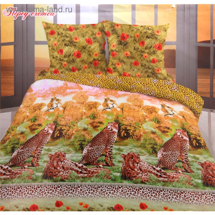 Постельное белье 2сп MERRY Перед охотой 180*210 см, 180*210 см, 70*70 см 2шт - Фото 1