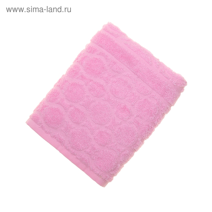 Полотенце махровое жаккард Opticum, размер 50х90 см, 360 гр/м2, цвет розовый - Фото 1