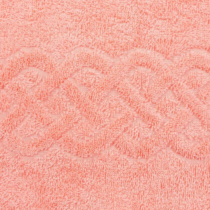 Полотенце махровое Plait 70х130 см, цвет коралл - фото 1887654312
