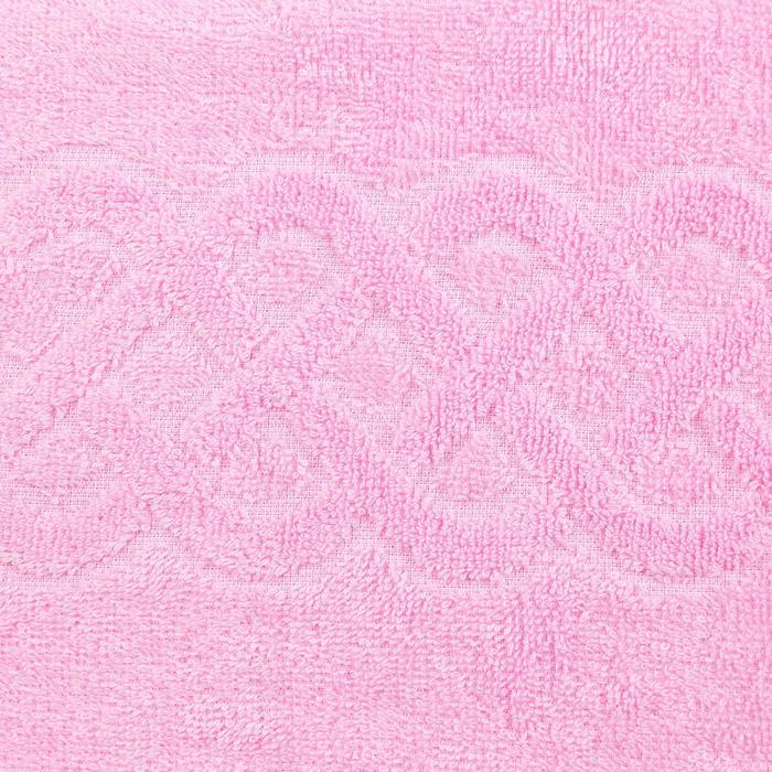Полотенце махровое жаккард Plait, размер 50х90 см, 360 гр/м2, цвет розовый - фото 1927252670