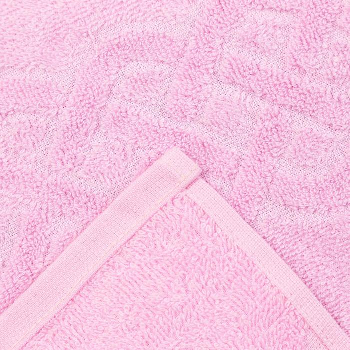 Полотенце махровое жаккард Plait, размер 50х90 см, 360 гр/м2, цвет розовый - фото 1906790637