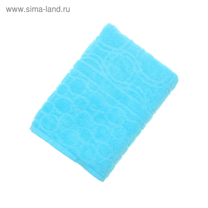 Полотенце махровое жаккард банное Opticum, размер 70х130 см, 350 г/м2, цвет бирюзовый - Фото 1