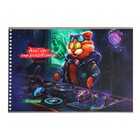 Альбом для рисования А4, 32 листа на гребне "Барсик", обложка мелованный картон, 100г/м2, МИКС - фото 24490888