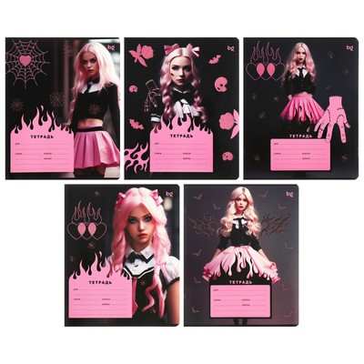 Тетрадь 12 листов в клетку, Cutie, обложка мелованный картон, МИКС