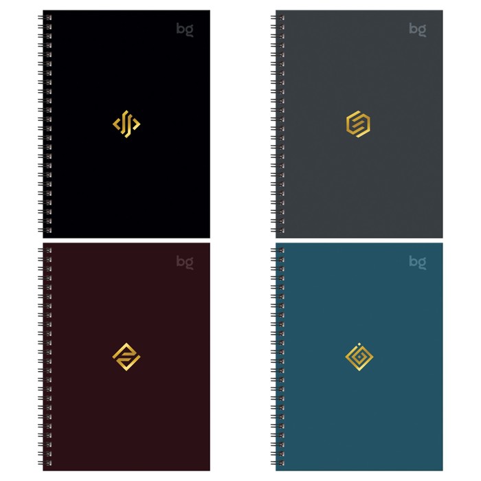 

Записная книжка А6, 120 листов в клетку на гребене "Моноколор/Классика", твердая обложка, матовая ламинация, тиснение фольгой, МИКС