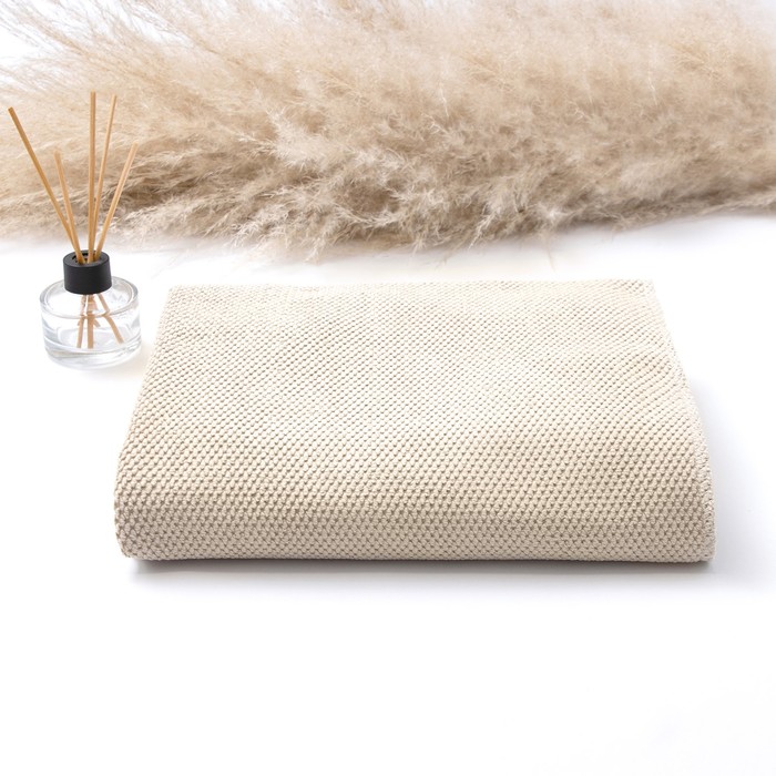 Полотенце банное «Этель», 55×90 см, бежевое - Фото 1