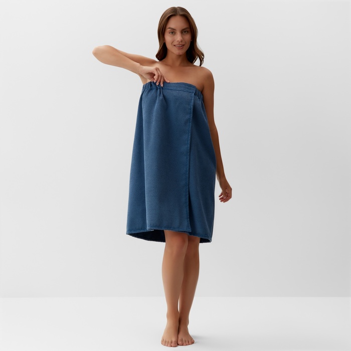 Полотенце - парео «Этель», 75×150 см, синее - Фото 1