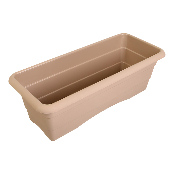 Ящик балконный для цветов, 6 л, 40×17×13.5 см, пластиковый, цвет капучино
