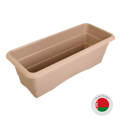 Ящик балконный для цветов, 6 л, 40×17×13.5 см, пластиковый, цвет капучино