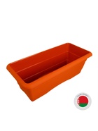 Ящик балконный для цветов, 10 л, 47×22×16.5 см, пластиковый, цвет терракот - Фото 5