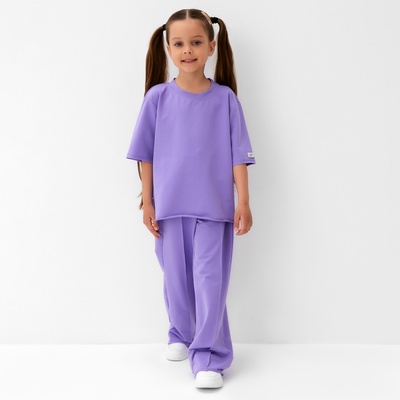 Футболка для девочки KAFTAN: Dream big, сиреневая, размер 30 (98-104 см)