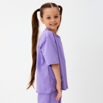 Футболка для девочки KAFTAN: Dream big, сиреневая, размер 30 (98-104 см)