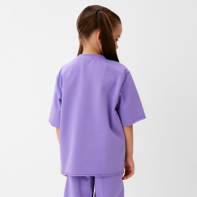 Футболка для девочки KAFTAN: Dream big, сиреневая, размер 30 (98-104 см)