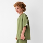 Футболка детская KAFTAN, р. 32 (110 - 116 см), хаки - Фото 3