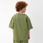 Футболка детская KAFTAN, р. 32 (110 - 116 см), хаки - Фото 4