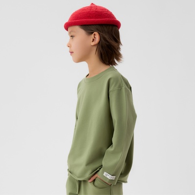 Футболка детская с длинным рукавом KAFTAN, размер 30 (98-104 см), хаки