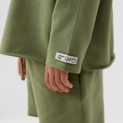 Футболка детская с длинным рукавом KAFTAN, размер 30 (98-104 см), хаки
