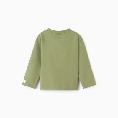 Футболка детская с длинным рукавом KAFTAN, размер 30 (98-104 см), хаки