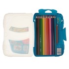 Набор: карандаши трёхгранные 12 цветов, 1 мини чернографитный, Maped Color Peps, точилка, ластик, пластиковый пенал, микс - Фото 2