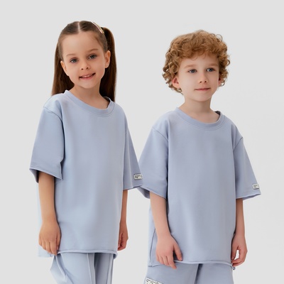 Футболка детская KAFTAN, размер 34 (122-128 см), серая