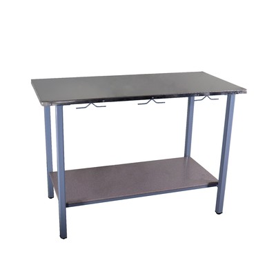 Стол ветеринарный универсальный СВУ-50.02, П-образный каркас, 1300×600×900 мм, сталь, серый 92