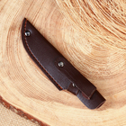 Ножны - чехол для ножа кожаный, под лезвие до 10 х 3 см, темно-коричневый - Фото 2