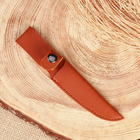 Ножны - чехол для ножа кожаный, под лезвие до 9 х 2.5 см, коричневый - Фото 1