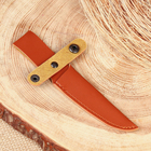 Ножны - чехол для ножа кожаный, под лезвие до 9 х 2.5 см, коричневый - Фото 4