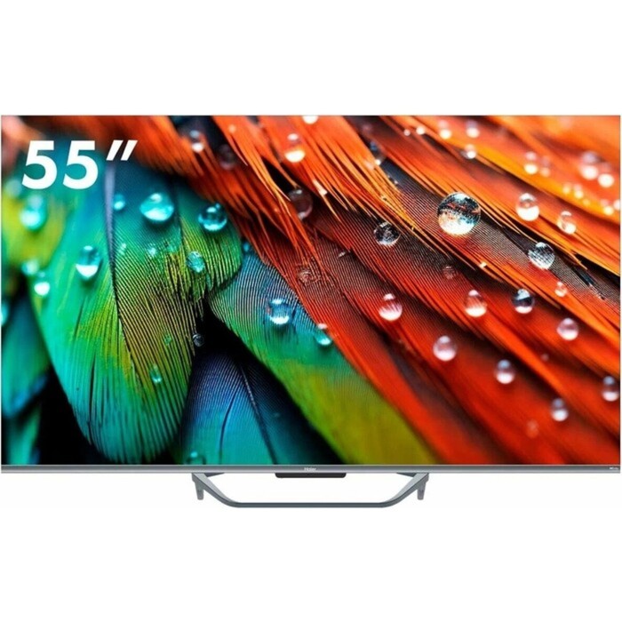 Телевизор Haier SMART TV S4, 55, 3840x2160, DVB-T2/C/S2, HDMI 4, USB 2, Smart TV, чёрный