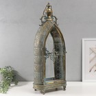 Подсвечник металл "Султан" состаренное золото с патиной 32х17х77 см - фото 24491093